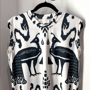 Sheridan French white and black peacock dress